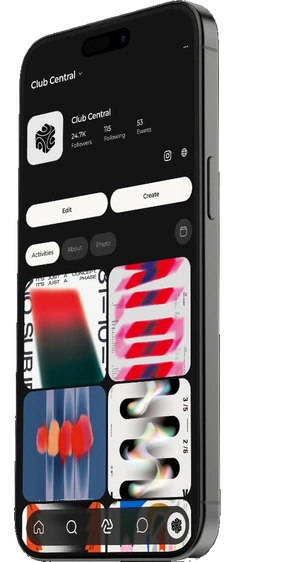 WeShre profile page on smartphone