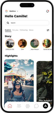 Phone with the screen of WeShre general space